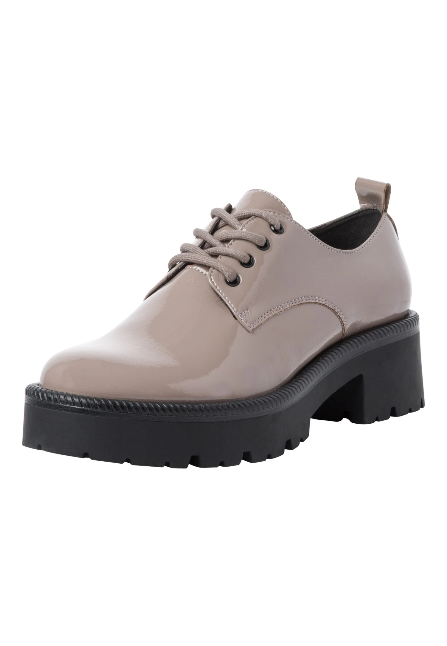 Tamaris Derbies - Taupe Patent 5 Tamaris Derbies - Taupe Patent – Image 3