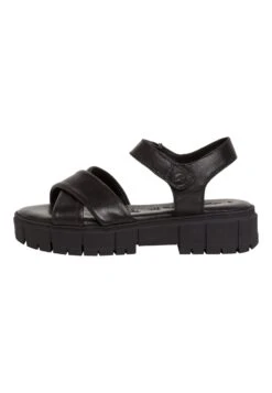 Tamaris Sandales À Plateforme - Black Leather -Tamaris Soldes Magasin 16003fb009d14de8a2b6ad9783c6445e