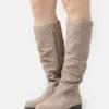 Tamaris Online Exclusive - Bottes - Taupe -Tamaris Soldes Magasin 19d12eb8cebc4a7bbd5fc197dd93cc22