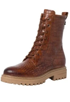 Tamaris Bottines À Plateau - Cognac Croco -Tamaris Soldes Magasin 1e1f3b1f27d14b0fbf66c01b49e750ee