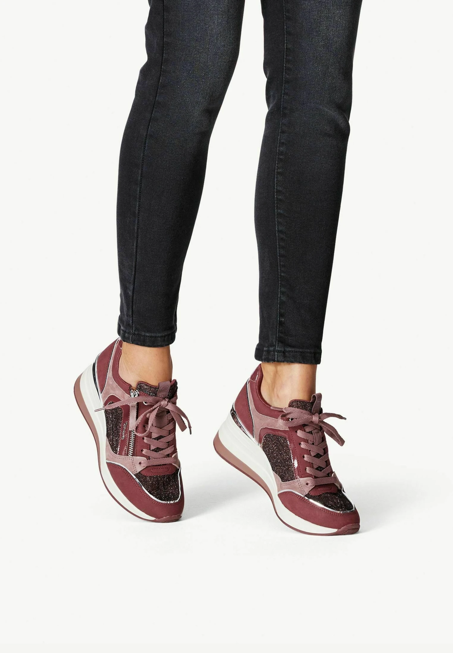 Tamaris Baskets Basses - Bordeaux Comb 3 Tamaris Baskets Basses - Bordeaux Comb