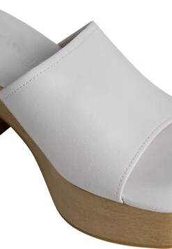 Tamaris Mules À Talons - White Leather -Tamaris Soldes Magasin 2422f62092b84b3b83092257630293ab