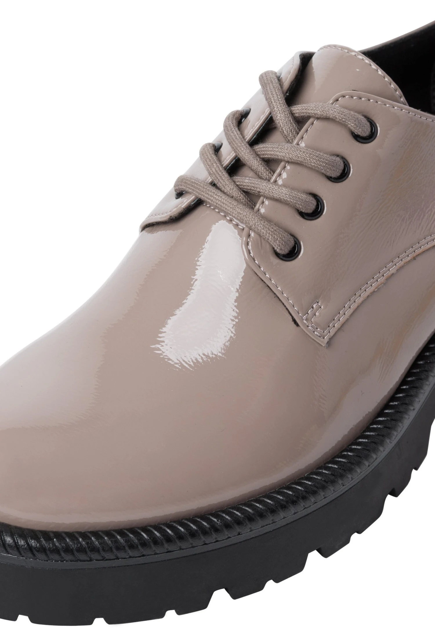 Tamaris Derbies - Taupe Patent 8 Tamaris Derbies - Taupe Patent – Image 6