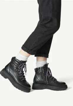 Tamaris Bottines À Lacets - Black Comb