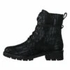 Tamaris Bottines À Lacets - Black Struct. -Tamaris Soldes Magasin 2d2e4e1e380948acb320a6a947482d09