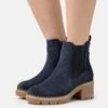 Tamaris Bottines À Plateau - Navy