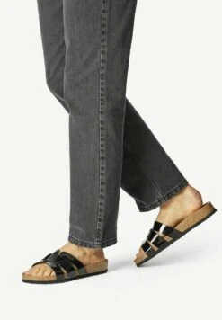 Tamaris Mules - Black Patent