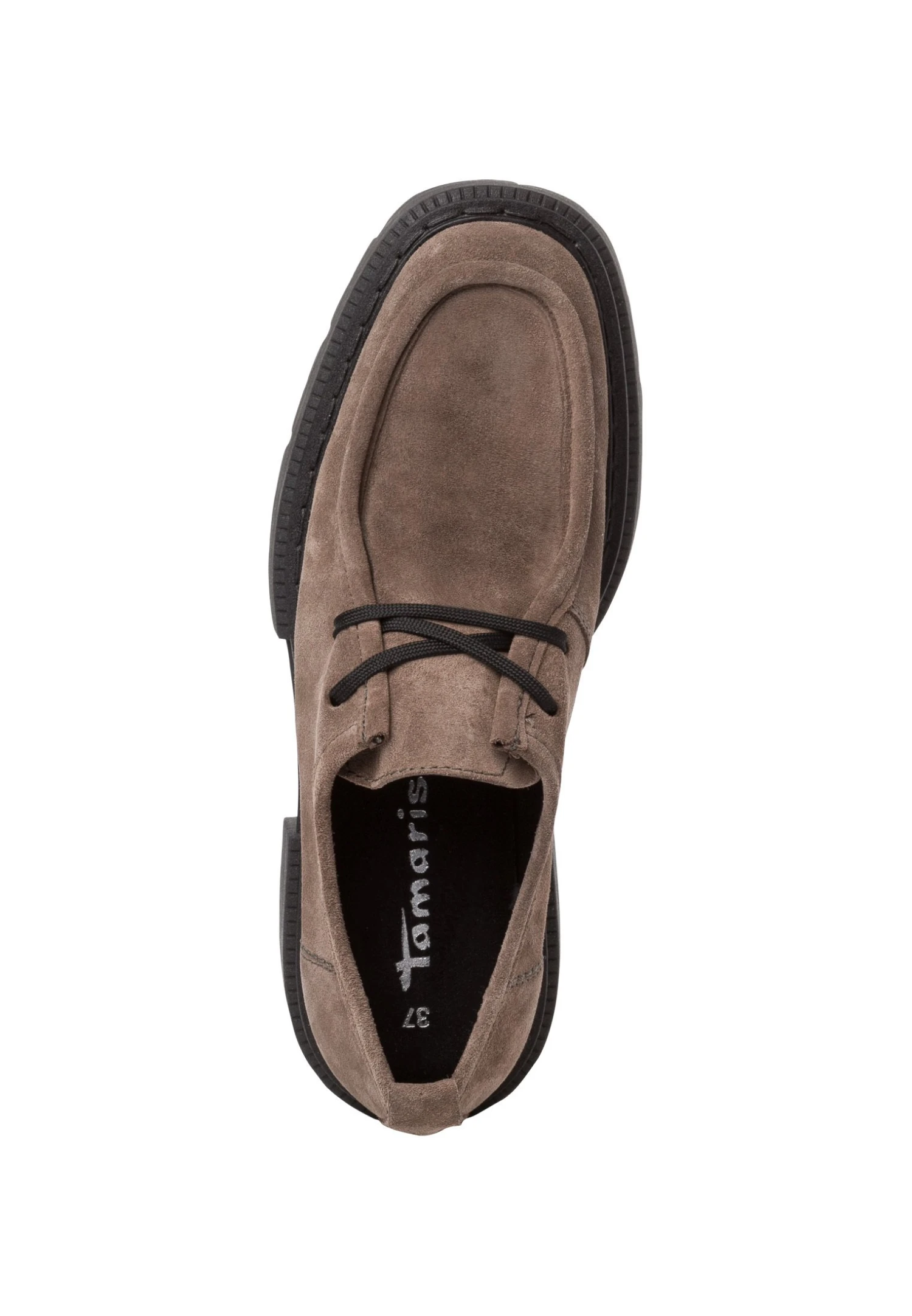 Tamaris Derbies - Dark Taupe 5 Tamaris Derbies - Dark Taupe – Image 3