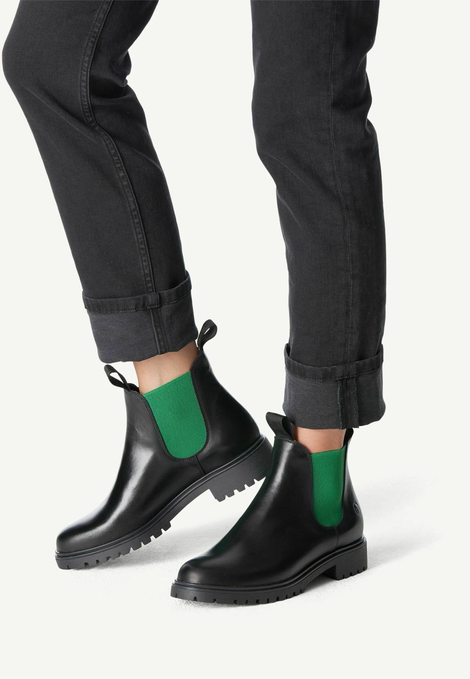 Tamaris Chelsea - Bottines - Blk Lea Green 3 Tamaris Chelsea - Bottines - Blk Lea Green