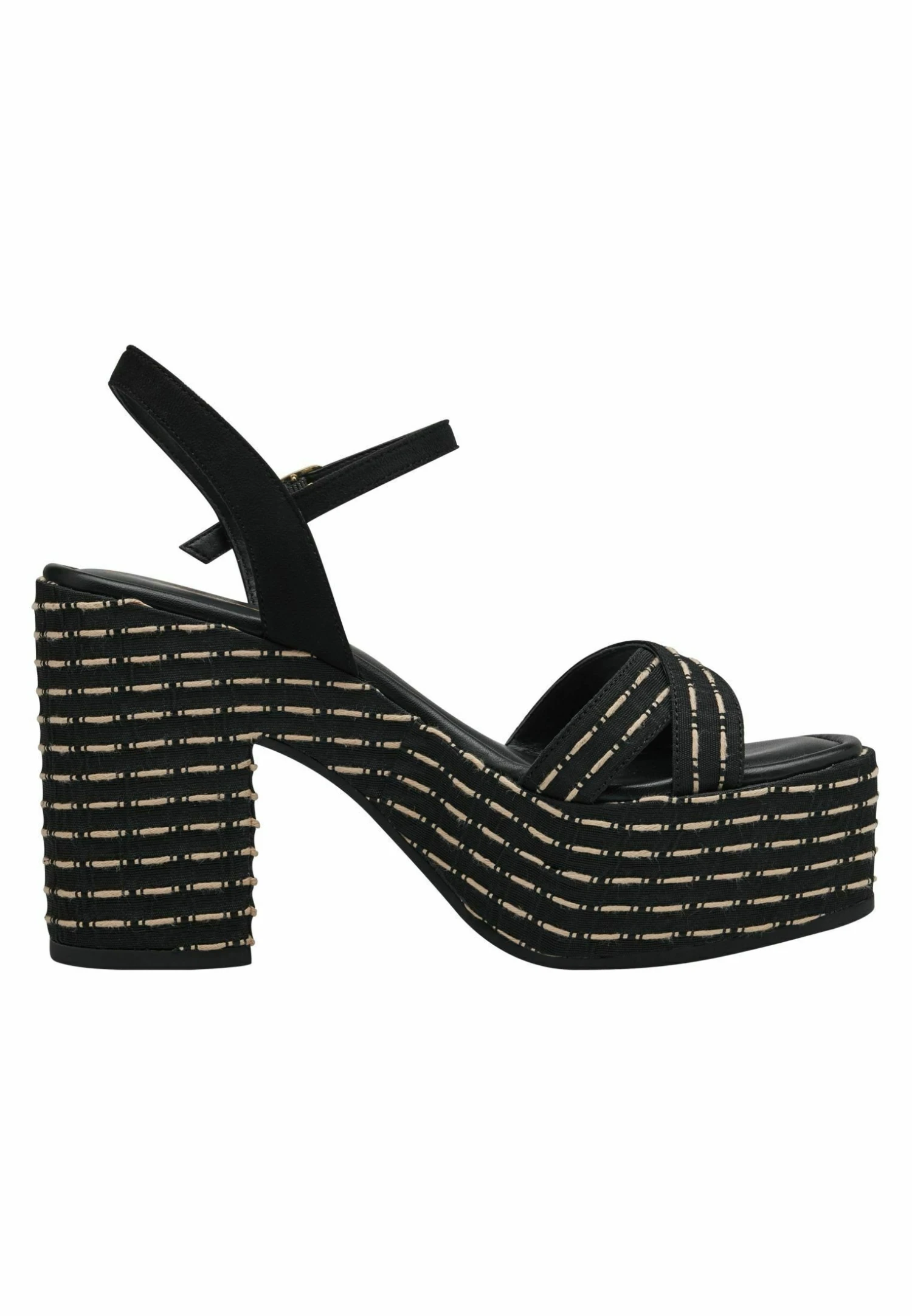 Tamaris Sandales À Talons Hauts - Black Beige 9 Tamaris Sandales À Talons Hauts - Black Beige – Image 7