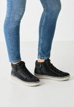 Tamaris COMFORT SNEAKER - Baskets Montantes - Navy Suede