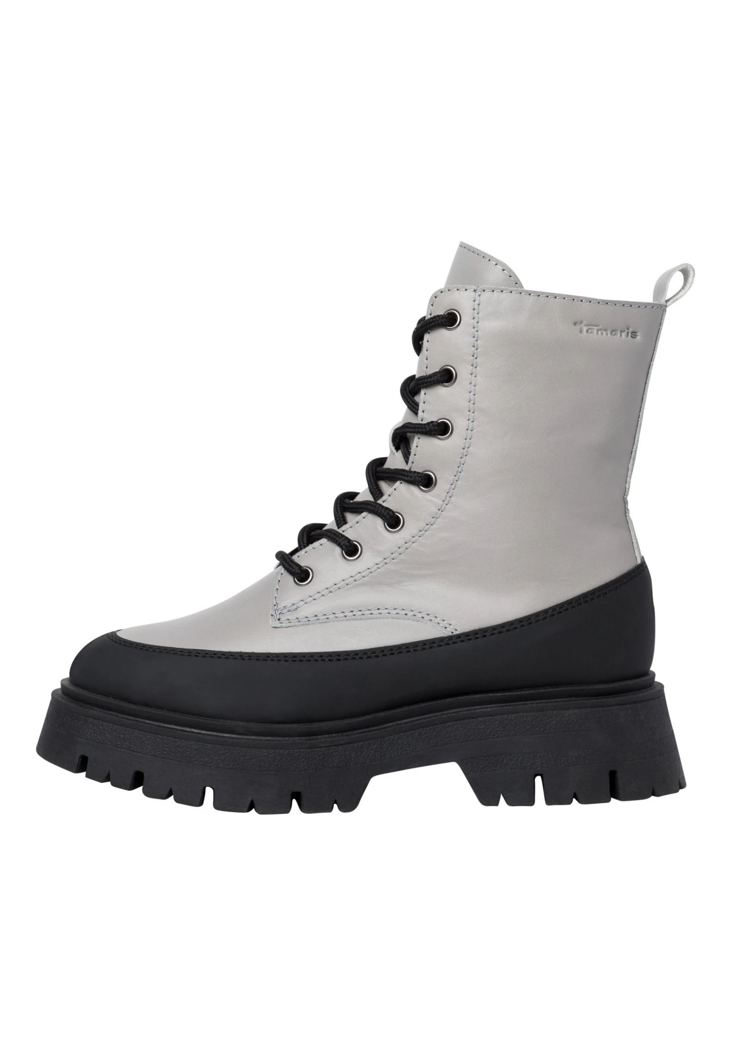 Tamaris Stiefelette - Bottines À Plateau - Grey Lea. Blk 4 Tamaris Stiefelette - Bottines À Plateau - Grey Lea. Blk – Image 2