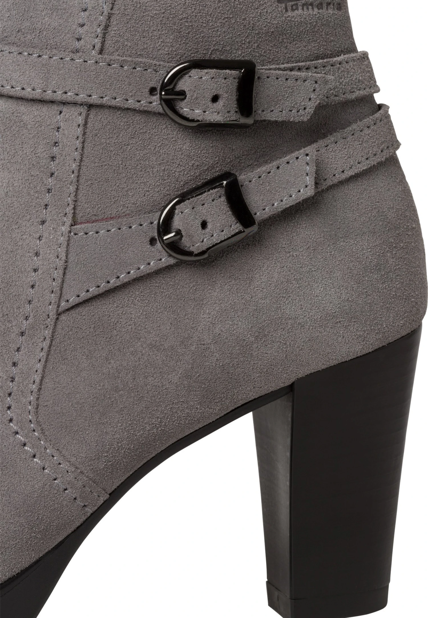 Tamaris Boots À Talons - Grey Suede 8 Tamaris Boots À Talons - Grey Suede – Image 6