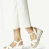 Tamaris Sandales Compensées - White Leather -Tamaris Soldes Magasin 7b9831eaef7a461a9ee7d5840fa09d46