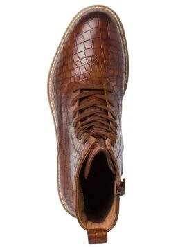 Tamaris Bottines À Plateau - Cognac Croco -Tamaris Soldes Magasin 834eb2769e5a47f1af25c64338b73f21