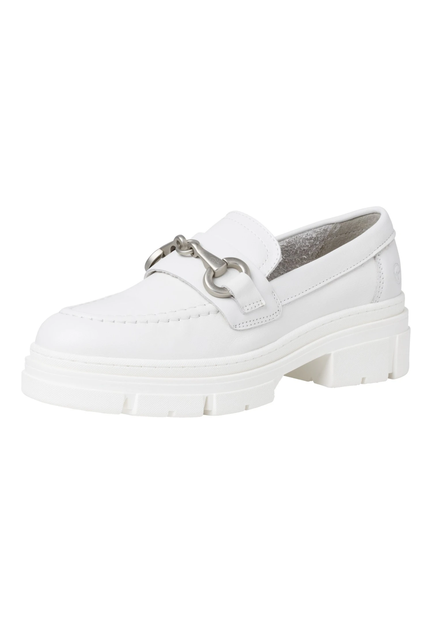 Tamaris Mocassins - White Leather 5 Tamaris Mocassins - White Leather – Image 3