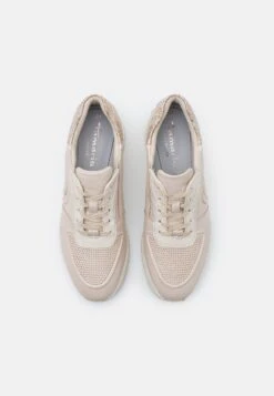 Tamaris Lace Up - Baskets Basses - Cream -Tamaris Soldes Magasin 89269b09c70f43eea3597940d6b2ceb7
