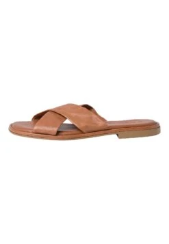 Tamaris Mules - Chestnut