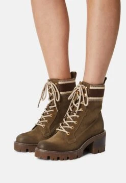 Tamaris Bottines À Plateau - Olive