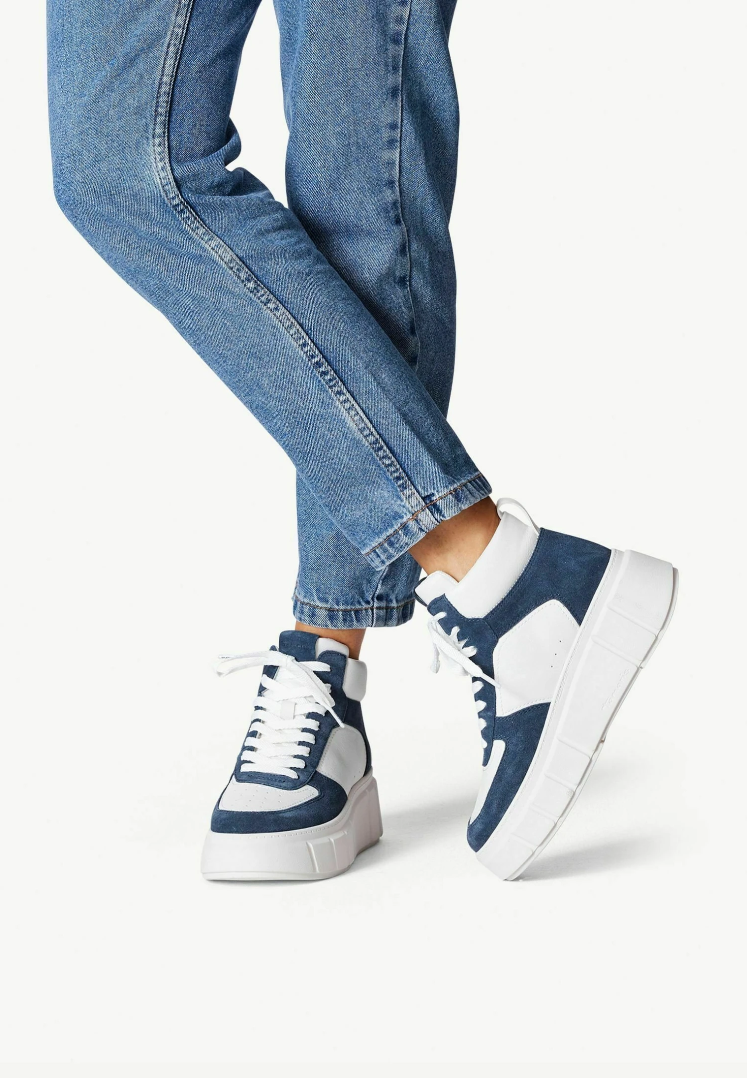 Tamaris Baskets Montantes - White Blue 3 Tamaris Baskets Montantes - White Blue