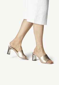 Tamaris Mules À Talons - Powder Metall.