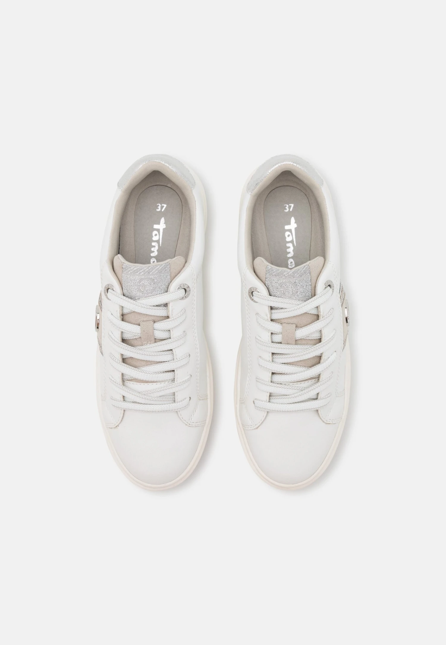 Tamaris Baskets Basses - White/Silver 8 Tamaris Baskets Basses - White/Silver – Image 6