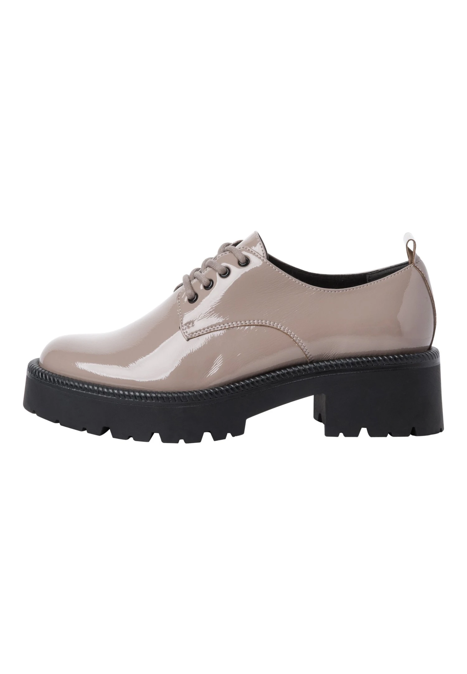 Tamaris Derbies - Taupe Patent 4 Tamaris Derbies - Taupe Patent – Image 2