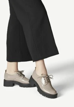 Tamaris Derbies - Taupe Patent