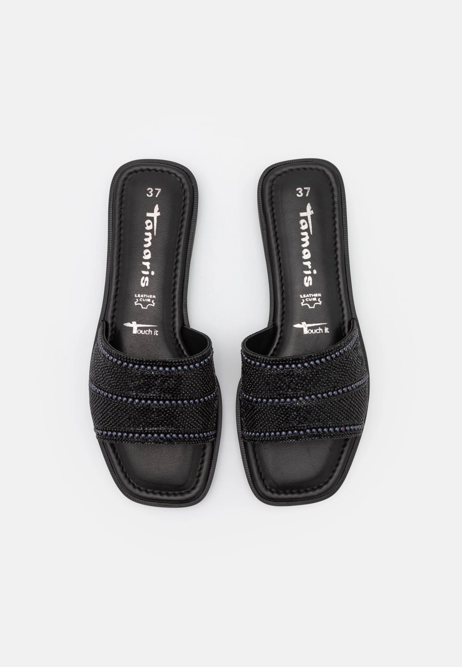 Tamaris Mules - Black Glam 8 Tamaris Mules - Black Glam – Image 6