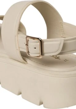 Tamaris Sandales À Plateforme - Ivory Uni -Tamaris Soldes Magasin a5e39fee03074ea286271a562fa90de5