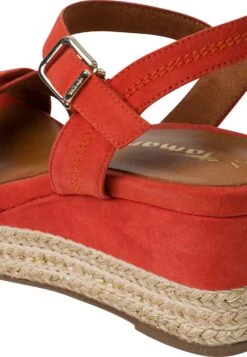 Tamaris Sandales Compensées - Orange Suede -Tamaris Soldes Magasin b24046f790ab41c292c4f3d31aeeaa80