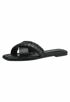 Tamaris Mules - Black Leather -Tamaris Soldes Magasin c024b05dc438455cb4f7c57cb200e9d3