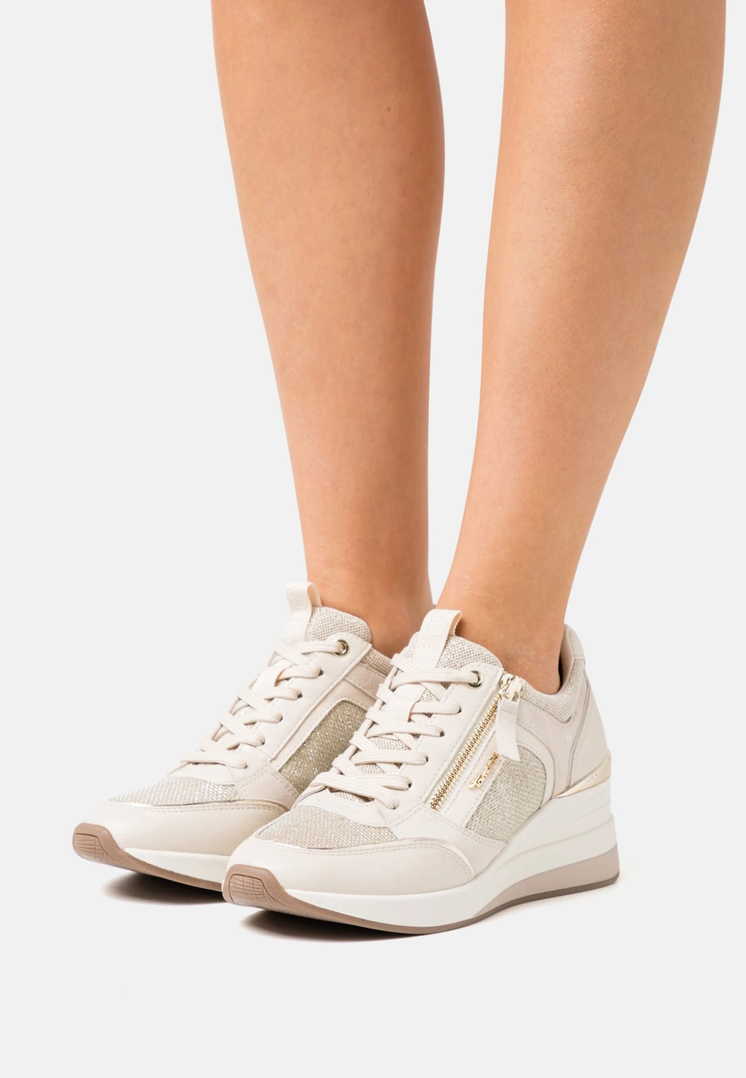 Tamaris Baskets Basses - Cream Glam 2 Tamaris Baskets Basses - Cream Glam