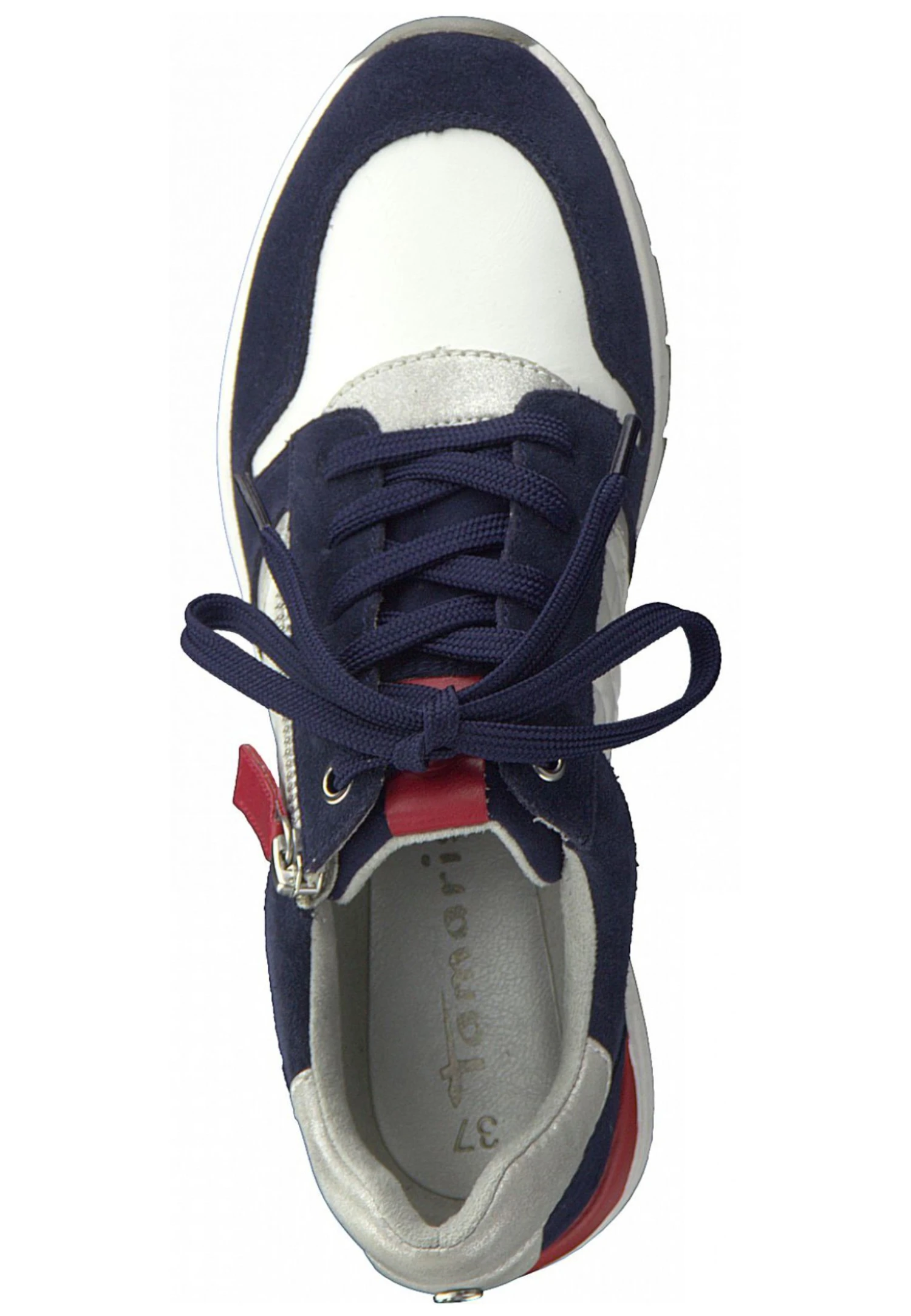 Tamaris Baskets Basses - White/Navy 6 Tamaris Baskets Basses - White/Navy – Image 4