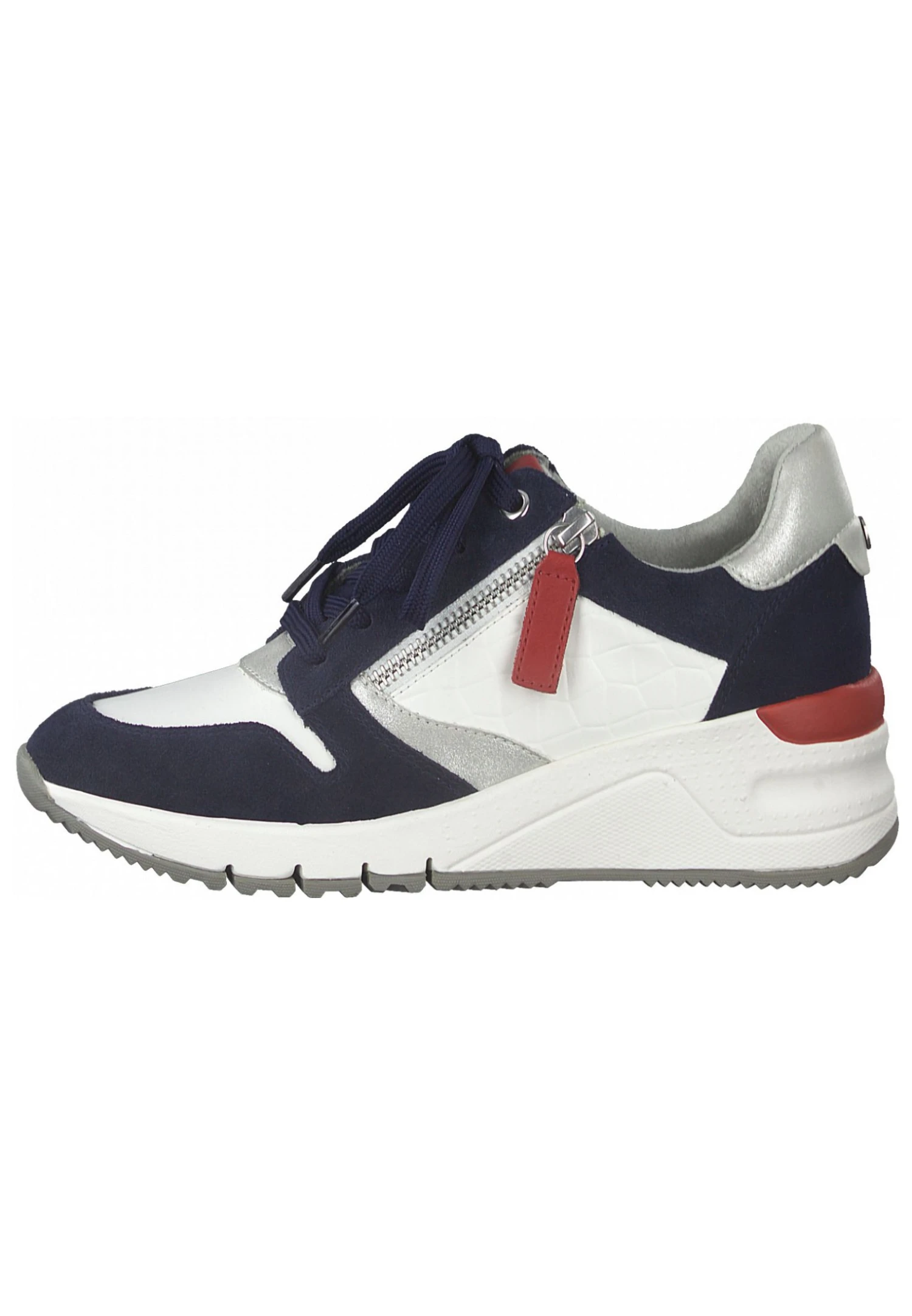 Tamaris Baskets Basses - White/Navy 3 Tamaris Baskets Basses - White/Navy