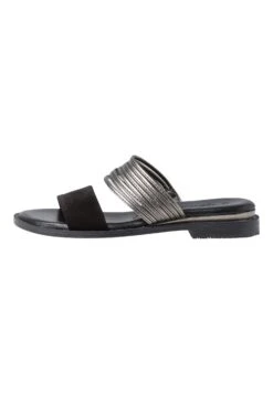Tamaris Mules - Black Pewter