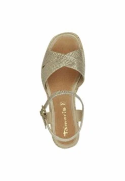 Tamaris Sandales Compensées - Lght Gold Glam 10 Tamaris Sandales Compensées - Lght Gold Glam -Tamaris Soldes Magasin eb266e4c6f354077b7a06d9a72181de4